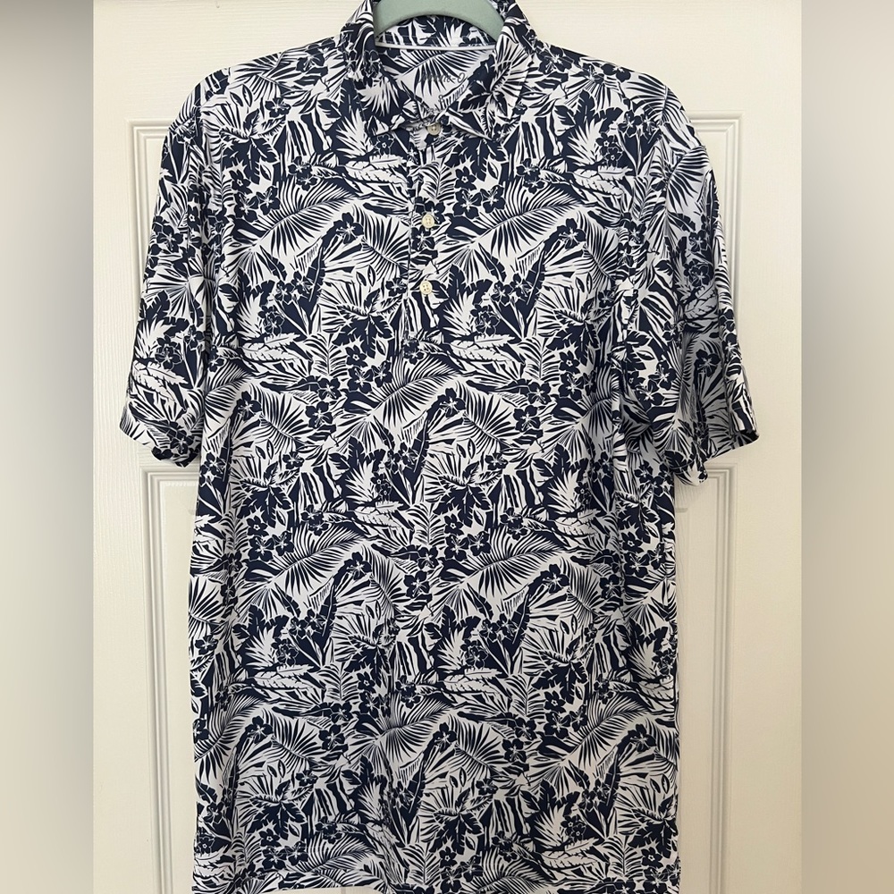 johnnie-O Hawaiian Print Performance Polo
